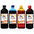 Kit 4 Refil para Bulk Ink Epson L 656 T664 Corante CMYK de 1 Litro - Imagem 1