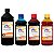 Kit 4 Tinta para Canon CLI221 CMYK - Impressoras Canon MP560 MP620 MP640 MP980 MP990 de 1L Black e 500ml Coloridos - Imagem 1