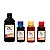 Kit 4 Tinta para Cartucho Epson T-194 CMYK - Impressoras Epson XP214 XP204 XP104 de 500ml Black e 100ml Coloridos - Imagem 1