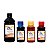 Kit 4 Tinta Para Cartucho HP 21 27 56 Impressora F4180 2510 1315 J3680 de 800ml - Imagem 1