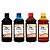 Kit 4 Tinta para Cartucho HP 21 C9351A e 22 C9352A Impressora F4180 F380 D2460 de 500ml - Imagem 1