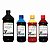 Kit 4 Tinta para Recarga HP 662 122 60 901 Impressora 3050 2050 2546 de 1L Black e 500ml Color QuimiPrime - Imagem 1