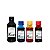 Kit 4 Tinta para Recarga HP 662 122 60 901 Impressora 3050 2050 2546 de 250ml Black e 100ml Color QuimiPrime - Imagem 1