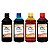 Kit 4 Tinta para Recarga HP 664 Black 664 Color - Impressoras HP 3636 2136 1115 4536 4676 3776 3836 3536 de 500ml - Imagem 1