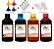 Kit 4 Tinta Brother DCP-T500W BT6001Bk e BT5001 de 250ml Linha Platinum - Imagem 1
