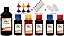 Kit 6 Tinta Epson RX590 T082120 a 826 CMYK de 250ml Black e 100ml Color Linha Platinum - Imagem 1