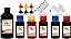 Kit 6 Tinta Epson L805 T673120 CMYK de 250ml Black e 100ml Color Linha Platinum - Imagem 1