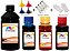 Kit 4 Tinta Epson TX200 T073 e T73N de 250ml Black e 100ml Color Linha Platinum - Imagem 1