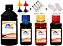 Kit 4 Tinta Epson L395 T664120 CMYK de 250ml Black e 100ml Color Linha Platinum - Imagem 1