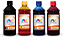 Kit 4 Tinta HP 60 122 901 60 901 122 de 250ml BK Pigmentado - Imagem 1
