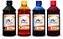 Kit 4 Tinta HP D1660 D2560 D2530 D2545 500ml BK Pigmentado - Imagem 1