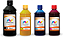 Kit 4 Tinta HP T100 T120 T125 T130 711 1,25L CMYK Pigmentado - Imagem 1