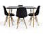 Mesa de Jantar Retangular 120x80cm Preta com 4 Cadeiras Eames Preta - Imagem 1