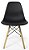 Mesa de Jantar Retangular 120x80cm Preta com 4 Cadeiras Eames Preta - Imagem 7