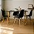 Mesa de Jantar Retangular 120x80cm Preta com 4 Cadeiras Eames Preta - Imagem 1