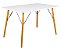 Mesa de Jantar Retangular 120x80cm Branco com 4 Cadeiras Eames Branca - Imagem 4