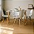 Mesa de Jantar Retangular 120x80cm Branco com 4 Cadeiras Eames Branca - Imagem 1