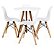 Mesa Infantil Branca 50cm Redonda trípe 4 Cadeiras Eiffel Branco - Imagem 1