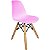 Mesa Infantil Branca 50cm Redonda trípe 4 Cadeiras Eiffel Rosa-Bebê - Imagem 6