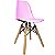 Mesa Infantil Branca 50cm Redonda trípe 4 Cadeiras Eiffel Rosa-Bebê - Imagem 7