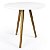 Mesa Infantil Branca 50cm Redonda trípe 4 Cadeiras Eiffel Amarelo - Imagem 3