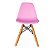 Mesa Infantil Preta 50cm Redonda trípe 4 Cadeiras Eiffel Rosa-Bebê - Imagem 6