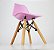 Mesa Infantil Branca 50cm Quadrada trípe 4 Cadeiras Eiffel Rosa-Bebê - Imagem 7