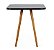 Mesa Infantil Preta 50cm Quadrada trípe 4 Cadeiras Eiffel Azul Claro - Imagem 2