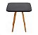 Mesa Infantil Preta 50cm Quadrada Trípe 4 + Cadeiras Eiffel Colorido - Imagem 5
