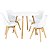 Mesa de Jantar Redonda Sofia 90cm Branca com 4 Cadeiras Siena Branca - Imagem 1