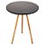 Mesa Redonda Tripé 60cm - Preto - Imagem 1