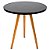 Mesa Redonda Tripé 50cm - Preto - Imagem 1