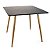 Mesa Quadrada Sofia 90cm - Preto - Imagem 1