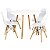 Mesa de Jantar Redonda Sofia 90cm Branca com 4 Cadeiras Eames Branca - Imagem 1