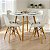 Mesa de Jantar Redonda Sofia 90cm Branca com 4 Cadeiras Eames Branca - Imagem 1