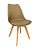 Mesa Redonda Tripé 70cm Preta com 2 Cadeiras Siena Nude - Imagem 6
