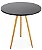 Mesa Redonda Tripé 70cm Preta com 2 Cadeiras Siena Nude - Imagem 3