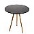 Mesa Redonda Preta de Jantar 70cm com 2 Cadeiras Allegra Preta - Imagem 2