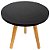 Mesa de Canto Redonda 30x35cm - Preto - Imagem 2