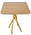 Mesa Quadrada Bistrô 70cm - Louro Freijó - Imagem 3