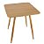 Mesa Quadrada Sofia 70cm - Louro Freijó - Imagem 2