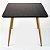 Mesa Quadrada Sofia 80cm - Preto - Imagem 2