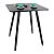 Mesa Quadrada Sofia 70cm - All Black - Imagem 1