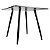 Mesa Quadrada Sofia 80cm - All Black - Imagem 4