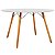 Mesa de Jantar Redonda Eiffel 120cm Branca com 4 Cadeiras Eames Branca - Imagem 2