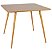 Mesa Quadrada Sofia 90cm - Louro Freijó - Imagem 1