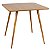 Mesa Quadrada Sofia 80cm - Louro Freijó - Imagem 1