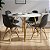 Mesa de Jantar Redonda Eiffel 120cm Branca com 4 Cadeiras Eames Preto - Imagem 1