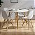Mesa de Jantar Redonda Eiffel 100cm Branca com 4 Cadeiras Eames Branca - Imagem 1