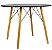 Mesa de Jantar Redonda Eiffel 100cm Preta com 4 Cadeiras Eames Pretas - Imagem 5